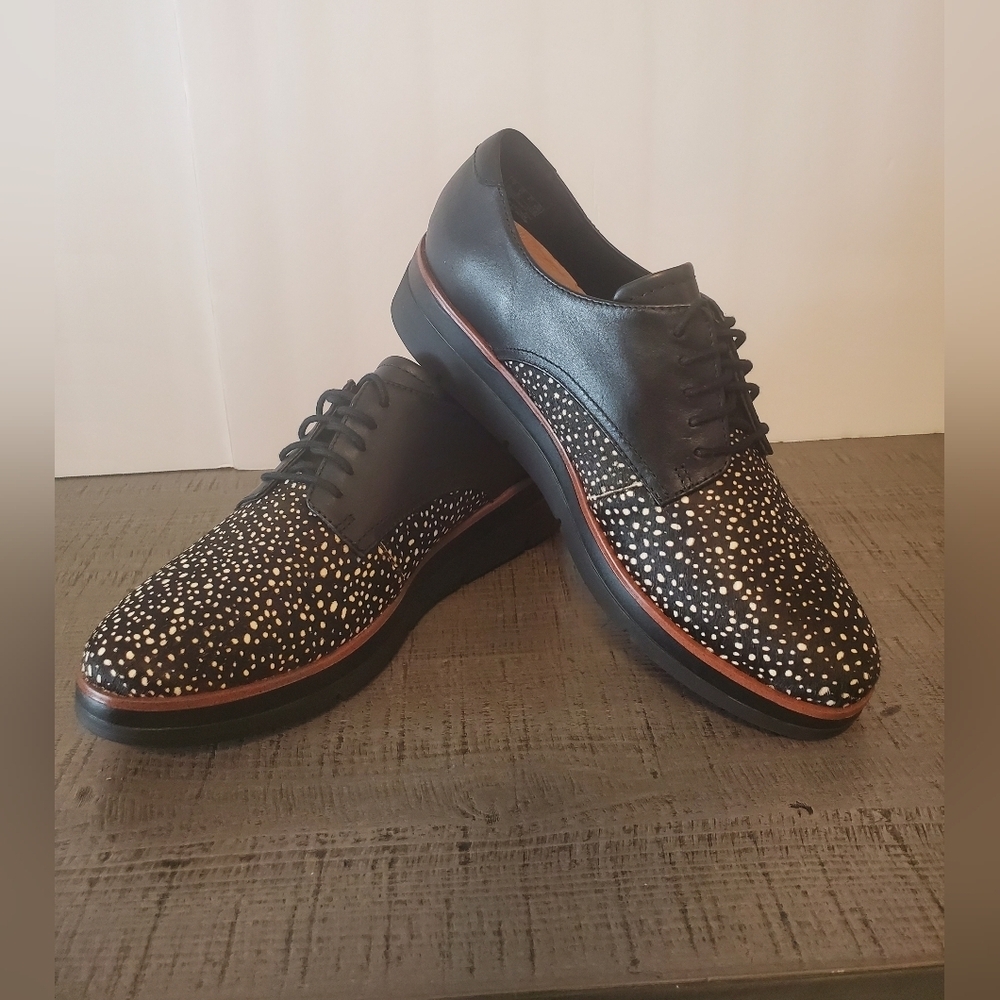 Clarks Unstructured Darcey Lace Black Leather Size 9.5 - Picture 9 of 11